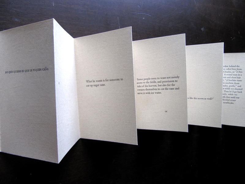 Lo Que Quiere Artist Book by Kendra Greene of Greene Ink Press