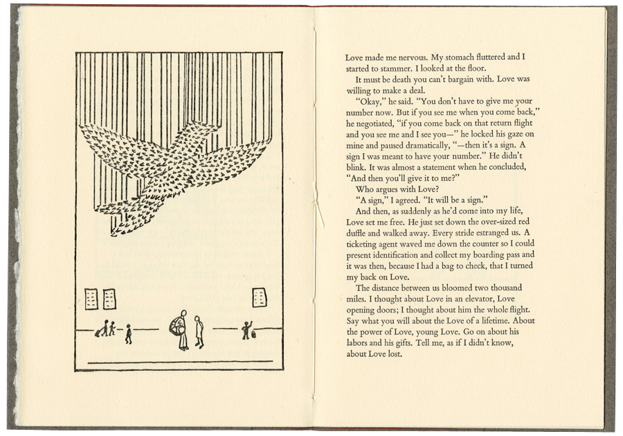 Love is in the Airport Artist Book by Kendra Greene of Greene Ink Press